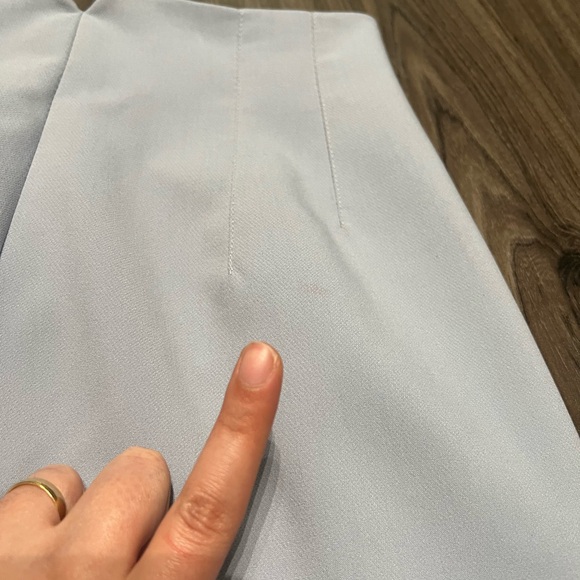 ZARA WOMAN HIGH-WAISTED PANTS LIGHT BLUE - Picture 15 of 15